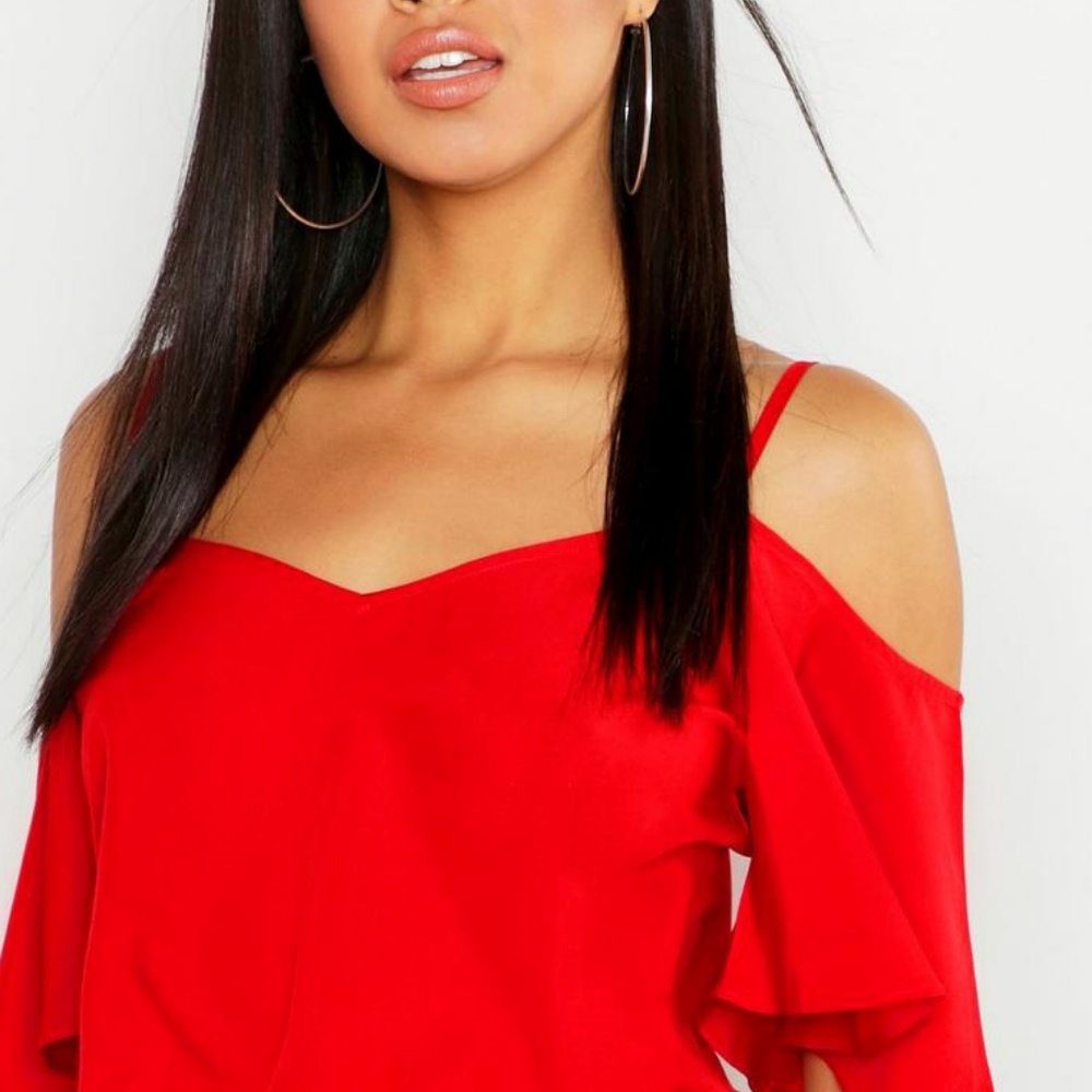 Cold Shoulder Woven Cami